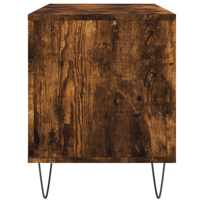 LP-levyjen säilytyskaappi savutammi 100x38x48 cm tekninen puu