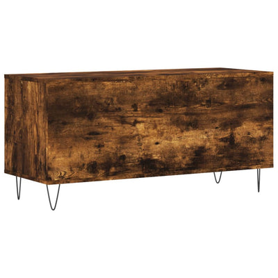 LP-levyjen säilytyskaappi savutammi 100x38x48 cm tekninen puu