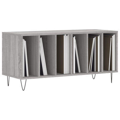LP-levyjen säilytyskaappi harmaa Sonoma 100x38x48 cm puu