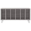 LP-levyjen säilytyskaappi harmaa Sonoma 100x38x48 cm puu