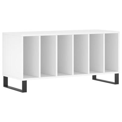 LP-levyjen säilytyskaappi valkoinen 100x38x48 cm tekninen puu