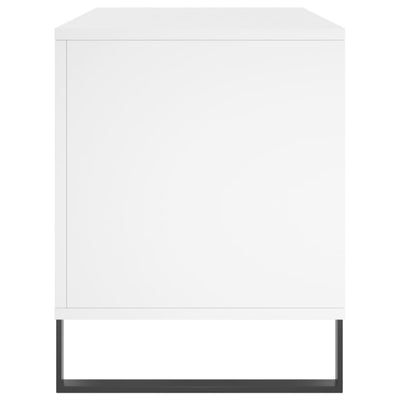 LP-levyjen säilytyskaappi valkoinen 100x38x48 cm tekninen puu