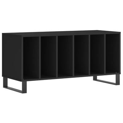 LP-levyjen säilytyskaappi musta 100x38x48 cm tekninen puu