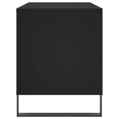 LP-levyjen säilytyskaappi musta 100x38x48 cm tekninen puu