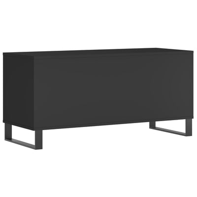 LP-levyjen säilytyskaappi musta 100x38x48 cm tekninen puu