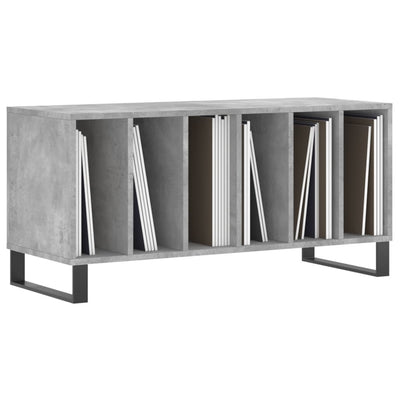 LP-levyjen säilytyskaappi betoninharmaa 100x38x48 cm puu