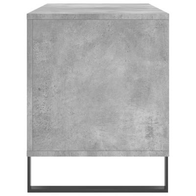 LP-levyjen säilytyskaappi betoninharmaa 100x38x48 cm puu