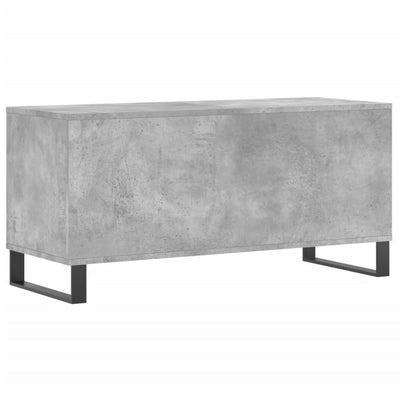 LP-levyjen säilytyskaappi betoninharmaa 100x38x48 cm puu
