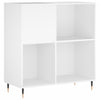 LP-levyjen säilytyskaappi valkoinen 84,5x38x89 cm tekninen puu
