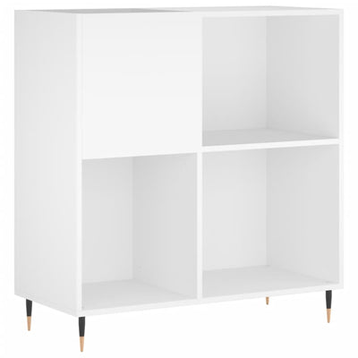 LP-levyjen säilytyskaappi valkoinen 84,5x38x89 cm tekninen puu