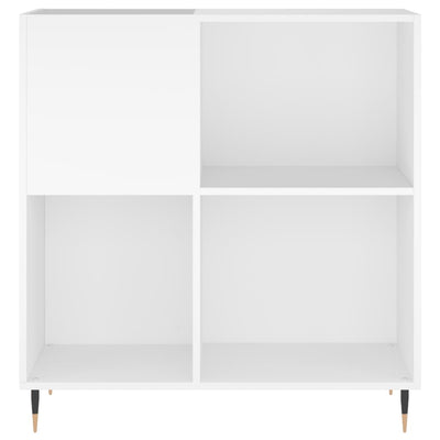 LP-levyjen säilytyskaappi valkoinen 84,5x38x89 cm tekninen puu
