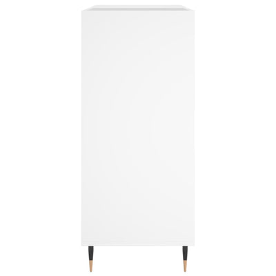 Valkoinen lp-levyjen säilytyskaappi Milosovici 84,5x38x89cm (puinen)