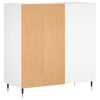 LP-levyjen säilytyskaappi valkoinen 84,5x38x89 cm tekninen puu