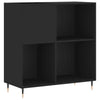 LP-levyjen säilytyskaappi musta 84,5x38x89 cm tekninen puu