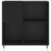 LP-levyjen säilytyskaappi musta 84,5x38x89 cm tekninen puu