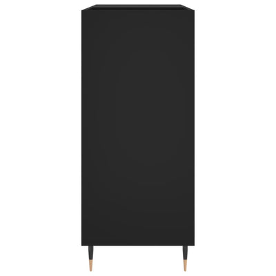 Musta lp-levyjen säilytyskaappi Milosovici 84,5x38x89cm (puinen)