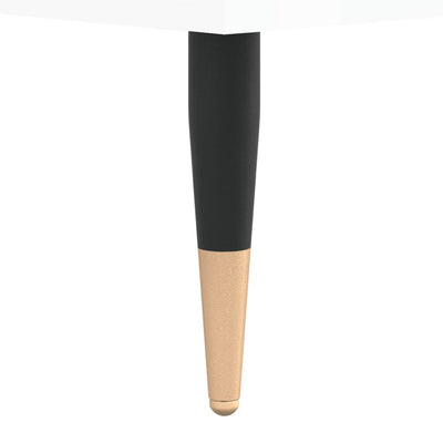 LP-levyjen säilytyskaappi korkeakiilto valk. 84,5x38x89 cm puu