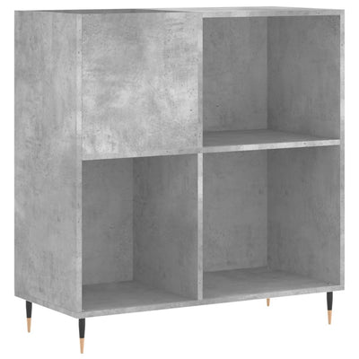 LP-levyjen säilytyskaappi betoninharmaa 84,5x38x89 cm puu