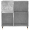 LP-levyjen säilytyskaappi betoninharmaa 84,5x38x89 cm puu