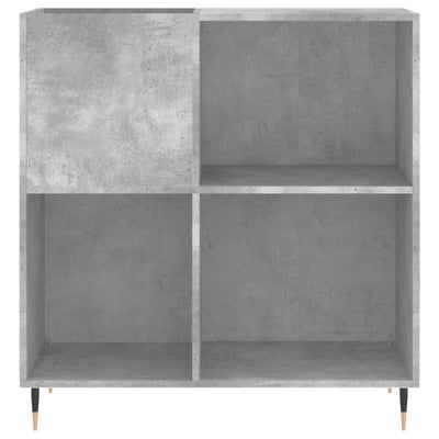 LP-levyjen säilytyskaappi betoninharmaa 84,5x38x89 cm puu