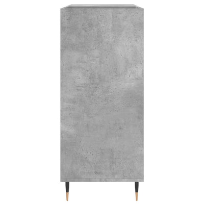 LP-levyjen säilytyskaappi betoninharmaa 84,5x38x89 cm puu