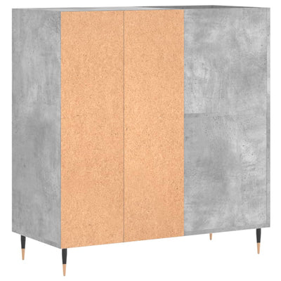 LP-levyjen säilytyskaappi betoninharmaa 84,5x38x89 cm puu