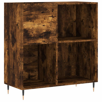 LP-levyjen säilytyskaappi savutammi 84,5x38x89 cm tekninen puu