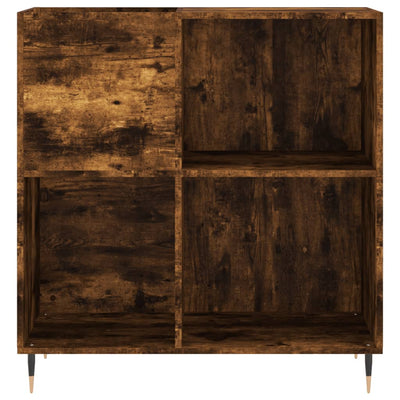 LP-levyjen säilytyskaappi savutammi 84,5x38x89 cm tekninen puu