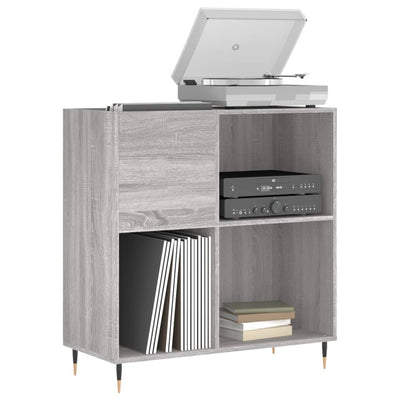 LP-levyjen säilytyskaappi harmaa Sonoma 84,5x38x89 cm puu