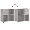 LP-levyjen säilytyskaappi harmaa Sonoma 84,5x38x89 cm puu