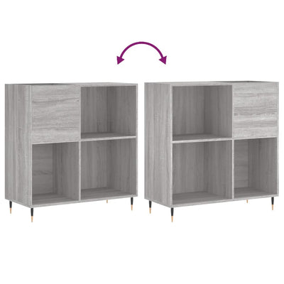 LP-levyjen säilytyskaappi harmaa Sonoma 84,5x38x89 cm puu