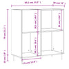 LP-levyjen säilytyskaappi harmaa Sonoma 84,5x38x89 cm puu