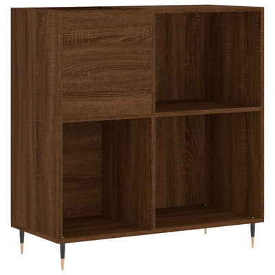 LP-levyjen säilytyskaappi ruskea tammi 84,5x38x89 cm puu