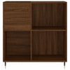 LP-levyjen säilytyskaappi ruskea tammi 84,5x38x89 cm puu