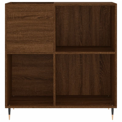 LP-levyjen säilytyskaappi ruskea tammi 84,5x38x89 cm puu