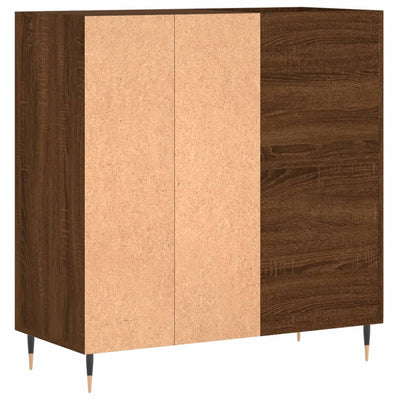 LP-levyjen säilytyskaappi ruskea tammi 84,5x38x89 cm puu