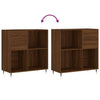 LP-levyjen säilytyskaappi ruskea tammi 84,5x38x89 cm puu