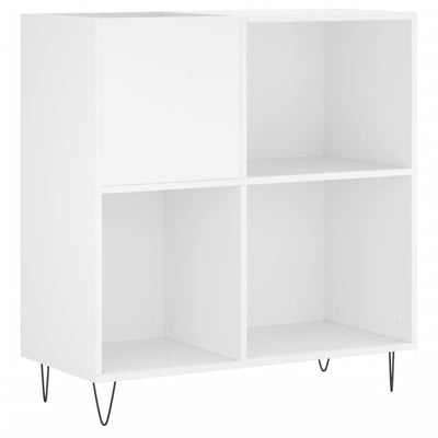 LP-levyjen säilytyskaappi valkoinen 84,5x38x89 cm tekninen puu