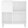 LP-levyjen säilytyskaappi valkoinen 84,5x38x89 cm tekninen puu