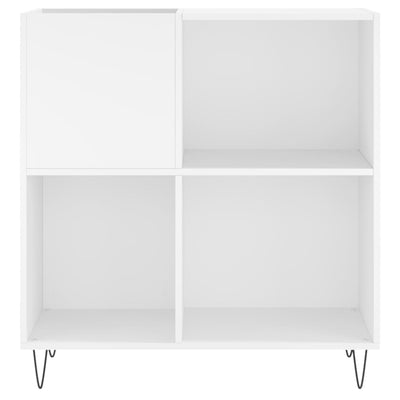 LP-levyjen säilytyskaappi valkoinen 84,5x38x89 cm tekninen puu