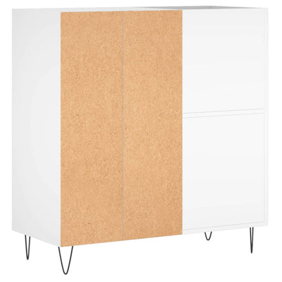 LP-levyjen säilytyskaappi valkoinen 84,5x38x89 cm tekninen puu