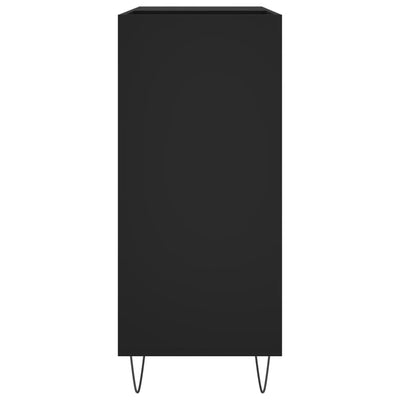 LP-levyjen säilytyskaappi musta 84,5x38x89 cm tekninen puu