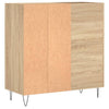 LP-levyjen säilytyskaappi Sonoma-tammi 84,5x38x89 cm puu