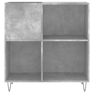 LP-levyjen säilytyskaappi betoninharmaa 84,5x38x89 cm puu