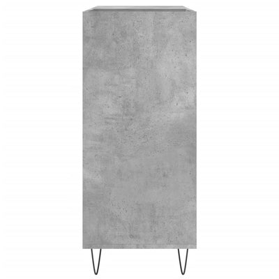 LP-levyjen säilytyskaappi betoninharmaa 84,5x38x89 cm puu