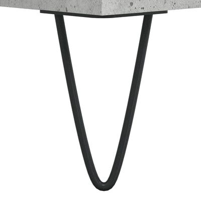 LP-levyjen säilytyskaappi betoninharmaa 84,5x38x89 cm puu