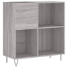 LP-levyjen säilytyskaappi harmaa Sonoma 84,5x38x89 cm puu