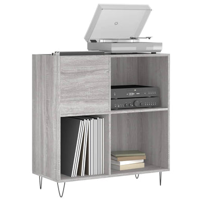 LP-levyjen säilytyskaappi harmaa Sonoma 84,5x38x89 cm puu