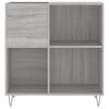 LP-levyjen säilytyskaappi harmaa Sonoma 84,5x38x89 cm puu