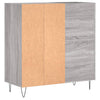 LP-levyjen säilytyskaappi harmaa Sonoma 84,5x38x89 cm puu